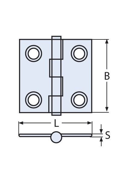 38 x 38, 316 Kalite Paslanmaz Paslanmaz Menteşe modelleri