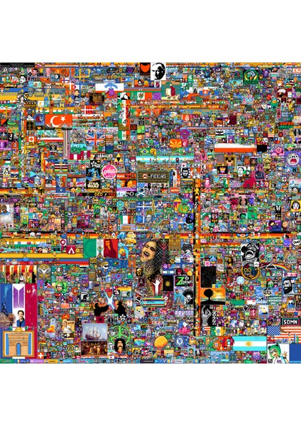 Piksel Savaşları Reddit R/place Kanvas Tablo 2022