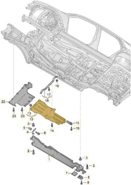Vw Touareg Motor Alt Muhafaza Orta 2003-2010 7L0825231AH fiyatları