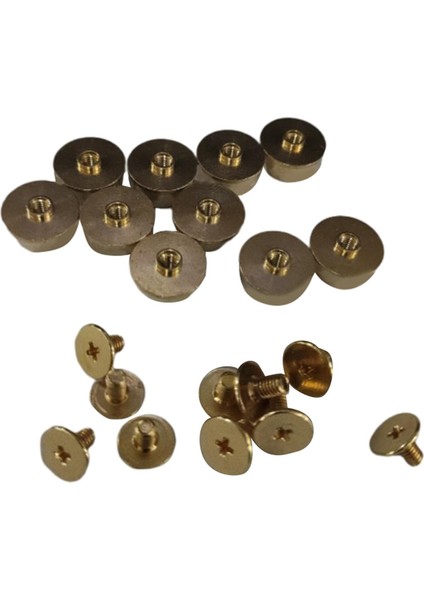 10 Adet Punk 11.5mm Altın Vida Metal Çiviler Leathercraft Perçin Çanta Kemer Için (Yurt Dışından)