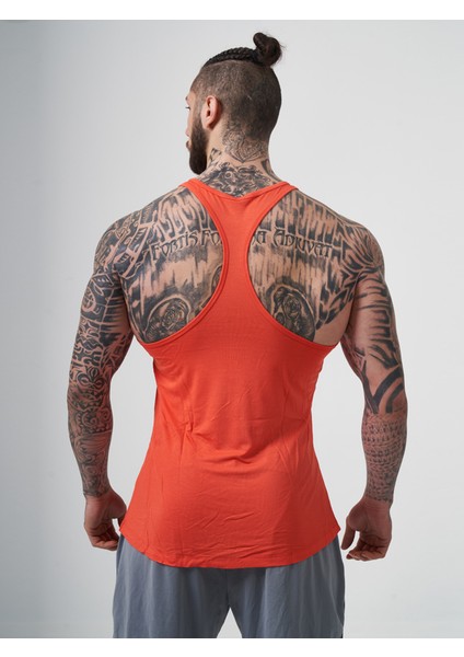 Musclestation Toughman Tank Turuncu Workout Fitness Atlet fırsatları