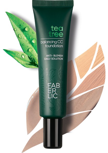 Glam Team cc Fondöten Tea Tree Balancıng - Altın Bej
