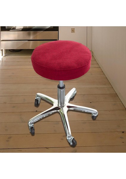 Sıkı Tabure Kapak Dia 28-38 cm Toz Geçirmez Yıkanabilir Koltuk Kapağı Otel Kullanımı Kırmızı (Yurt Dışından) indirimleri
