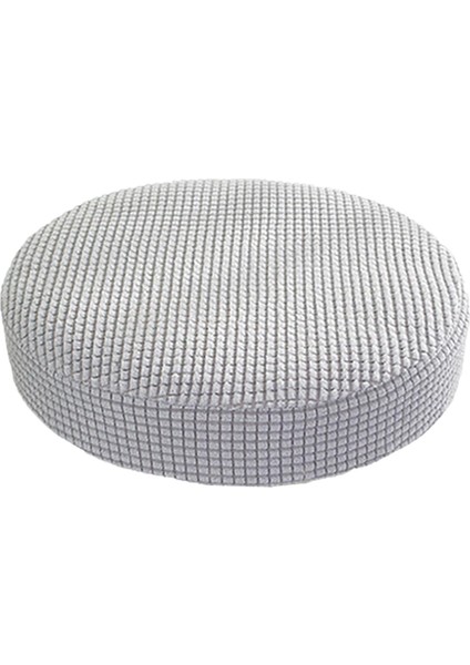 Sıkı Tabure Kapak Dia 28-38 cm Toz Geçirmez Yıkanabilir Koltuk Kapağı Otel Kullanımı Gümüş Gri (Yurt Dışından)
