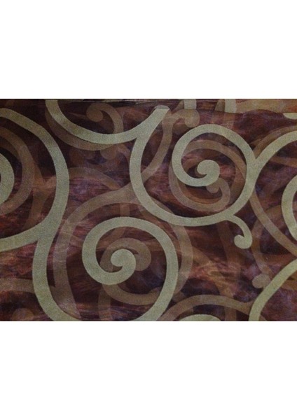 Kahverengi Daireler Desen Vual Tül Kapı Pencere Perdeleri Sırf Panel Drates (Yurt Dışından)