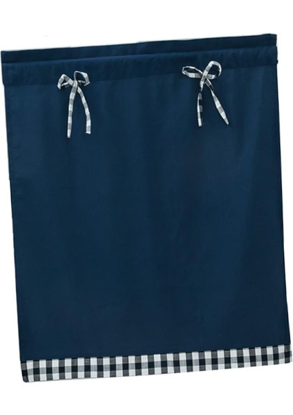 1 Panel Sheer Vual Pencere Grommet Kısa Perde Café Tier Paneller Banyo Koyu BLUE_74X61 cm (Yurt Dışından) fiyatları
