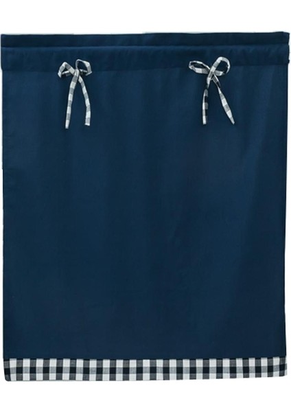 1 Panel Sheer Vual Pencere Grommet Kısa Perde Café Tier Paneller Banyo Koyu BLUE_74X61 cm (Yurt Dışından) fırsatları