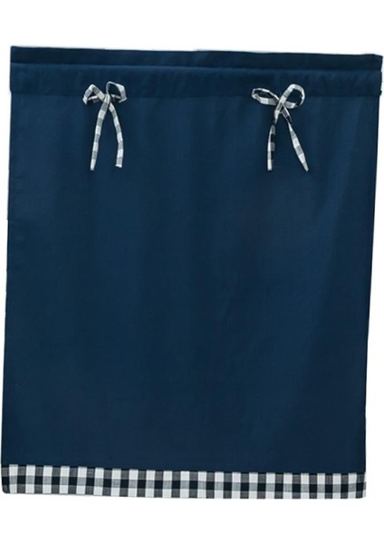 1 Panel Sheer Vual Pencere Grommet Kısa Perde Café Tier Paneller Banyo Koyu BLUE_74X61 cm (Yurt Dışından) indirimleri