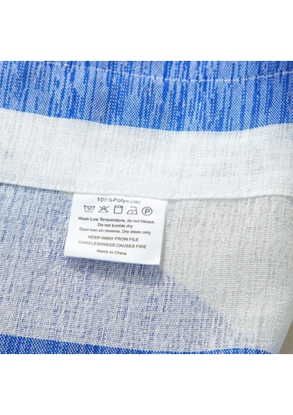 1 Kısa Çizgili Yarım Perde Banyo Mutfak Yarı Sheer Cafe Valance Blue_ 74X60 cm (Yurt Dışından) fırsatları