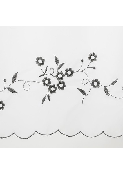 Işlemeli Tier Perde Valance Pencere Yarım Perdeler Cafe Ev Dekorasyon Gri 60X120 cm (Yurt Dışından) modelleri