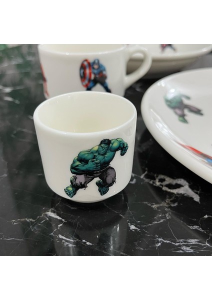 5 Parça Porselen Avengers Desenli Çocuk Yemek Takımı indirimleri