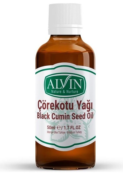 Çörekotu Yağı, Soğuk Sıkım, Doğal, Yüksek Timokinon, 50 ml