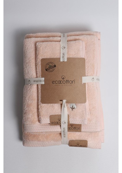 Pure Cotton Somon 3'lü Organik Havlu Seti