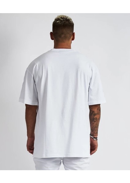 Bisiklet Yaka %100 Pamuk Ultra Hafif Ter Tutmayan Oversize Erkek T-Shirt