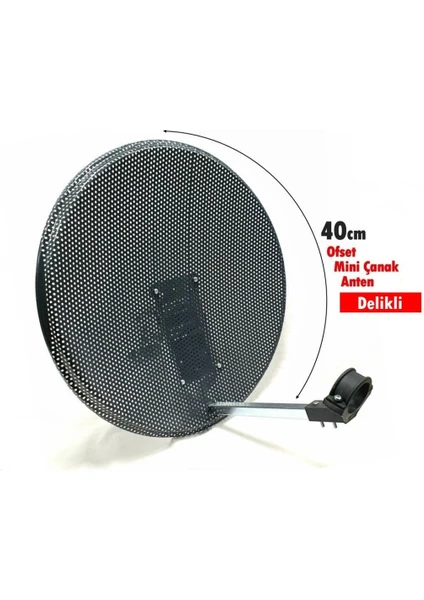 40 cm Delikli Mini Çanak Anten + Next Lnb + 10MT Kablo