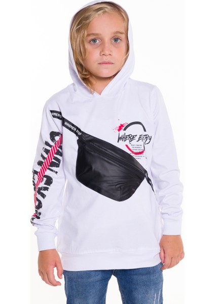 Erkek Çocuk Kapşonlu Cep Detaylı Sweatshirt 9-14 Yaş 14029 fiyatları