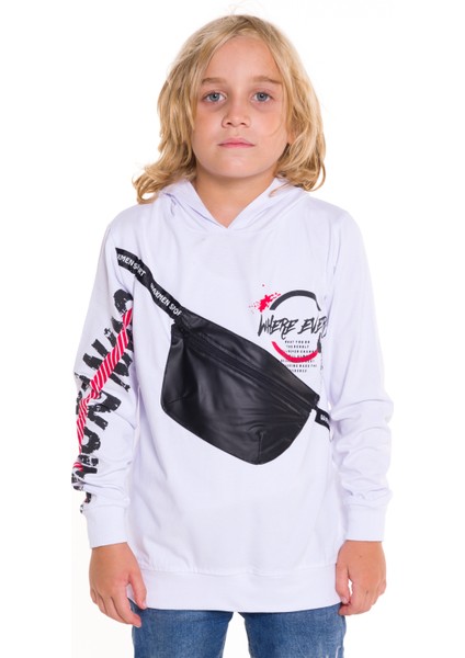 Erkek Çocuk Kapşonlu Cep Detaylı Sweatshirt 9-14 Yaş 14029 modelleri