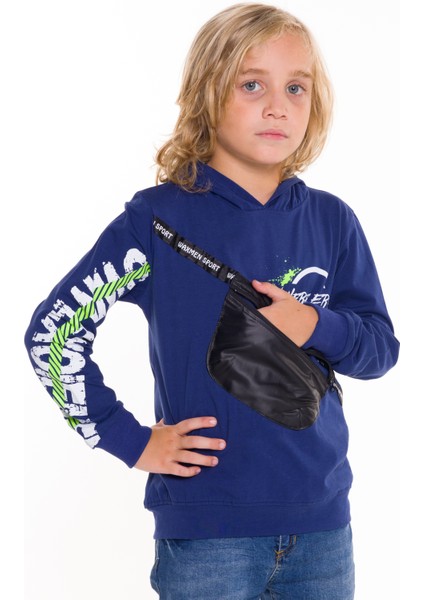 Erkek Çocuk Kapşonlu Cep Detaylı Sweatshirt 9-14 Yaş 14029 modelleri
