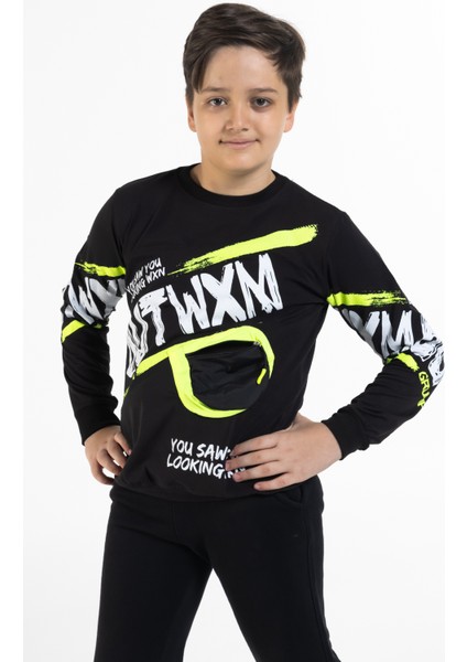 Erkek Çocuk Outwxm Baskılı Sweatshirt 9-14 Yaş 14019 fiyatları