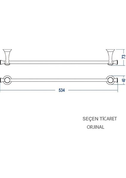 A.1315.C Paslanmaz Pirinç Art Deluxe Uzun Havluluk fiyatları