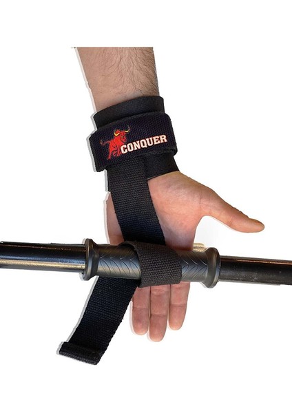 Conquer Big Rıch Grip Pro Lifting Straps Siyah modelleri