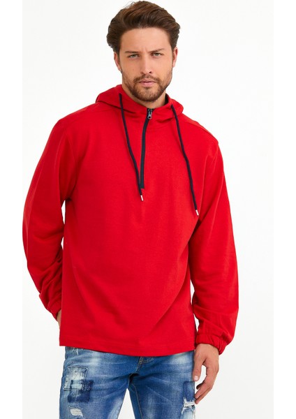 Süperlife Kapşonlu Yarım Fermuarlı Sweat SPR22SW170