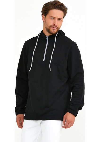 Süperlife Kapşonlu Yarım Fermuarlı Sweat SPR22SW170