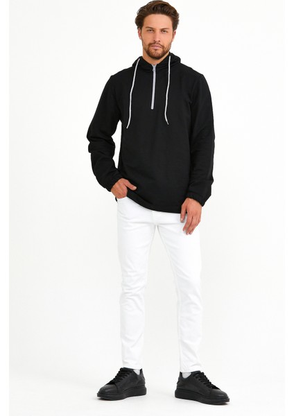 Süperlife Kapşonlu Yarım Fermuarlı Sweat SPR22SW170