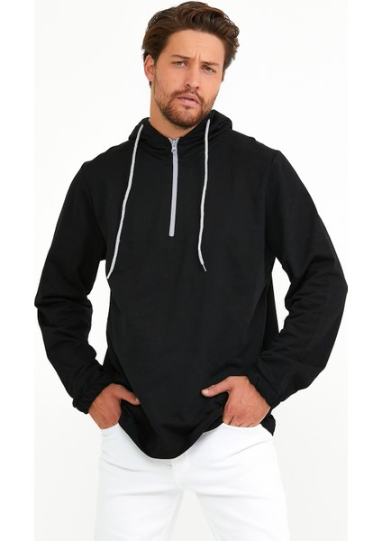Süperlife Kapşonlu Yarım Fermuarlı Sweat SPR22SW170