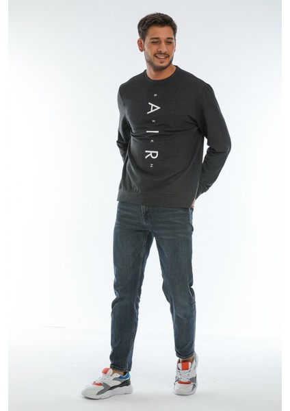 Süperlife Bisiklet Yaka Baskılı Sweatshirt SPR22SW131 fırsatları