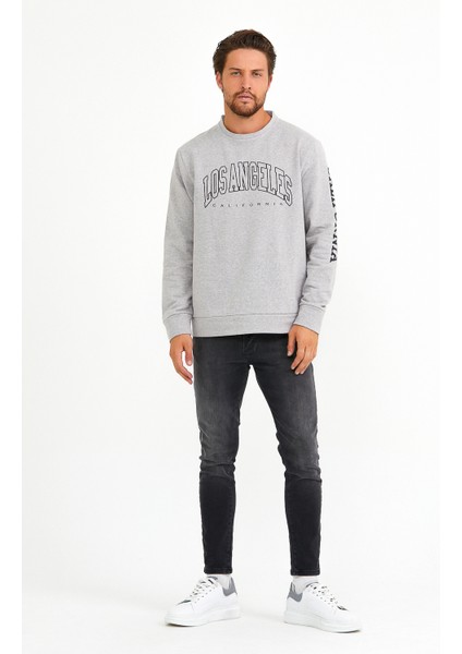 Süperlife Bisiklet Yaka Ön ve Kol Baskılı Sweat SPR22SW133