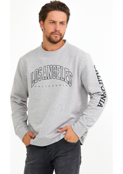 Süperlife Bisiklet Yaka Ön ve Kol Baskılı Sweat SPR22SW133