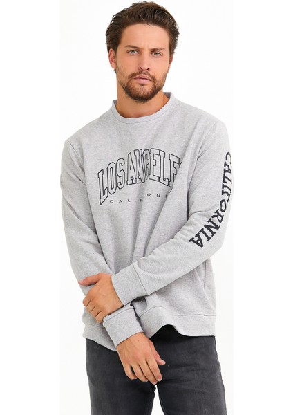 Süperlife Bisiklet Yaka Ön ve Kol Baskılı Sweat SPR22SW133