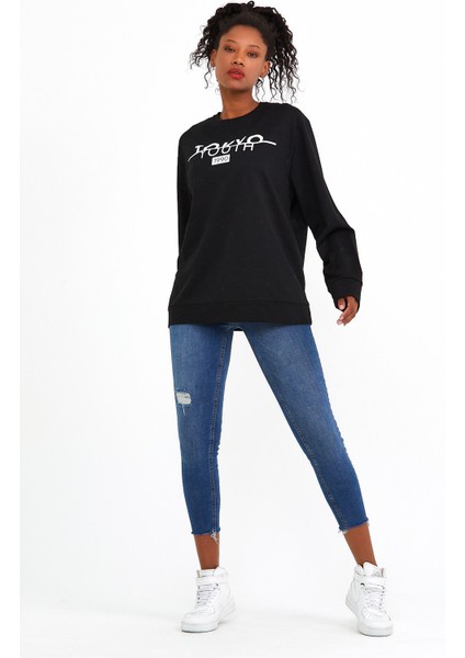 Süperlife Bisiklet Yaka Tokya Baskılı Sweat SPR22SWK134 modelleri