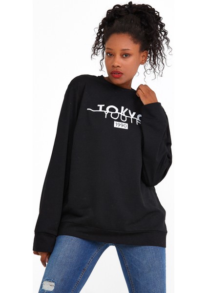 Süperlife Bisiklet Yaka Tokya Baskılı Sweat SPR22SWK134 fırsatları