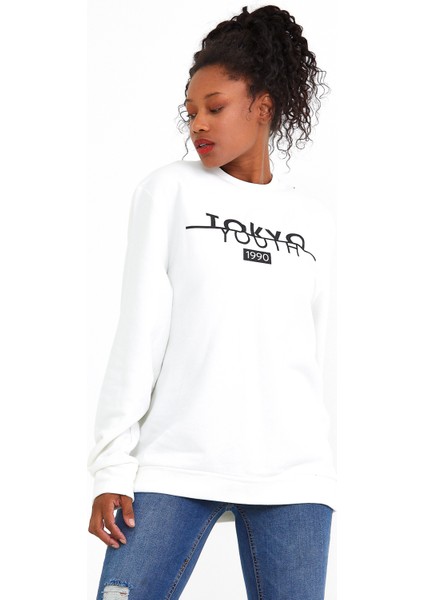 Süperlife Bisiklet Yaka Tokya Baskılı Sweat SPR22SWK134 modelleri