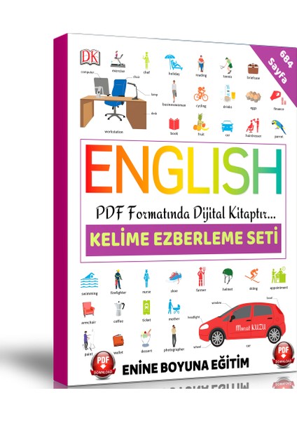 İngilizce Kelime Ezberleme Seti Dijital PDF Formatında