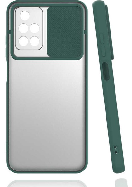 Xiaomi Redmi 10 Kılıf Lens Sürgülü Kamera Korumalı Silikon