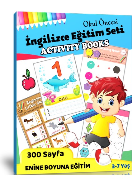 Enine Boyuna Eğitim Okul Öncesi İngilizce Eğitim Seti Aktivite Kitabı