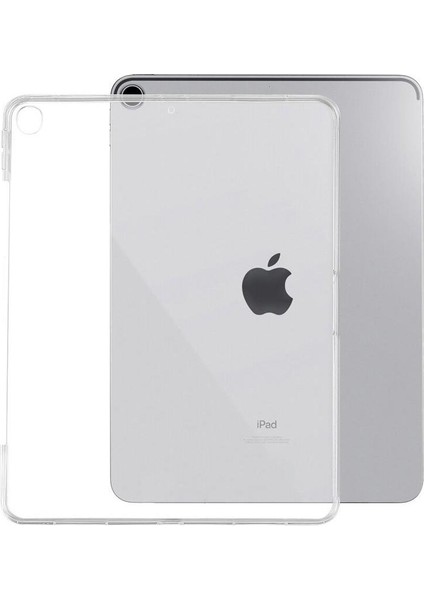 iPad 9.nesil 10.2 Inch Kablosuz Şarj Uyumlu Silikon Kılıf - Şeffaf