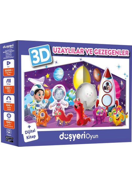 3D Figürlü Yapboz Uzaylılar ve Gezegenler