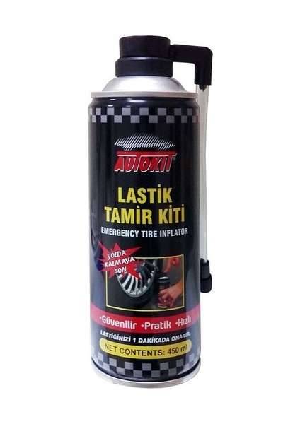 Lastik Tamir Kiti Acil Lastik Şişirici Sprey 450 ml