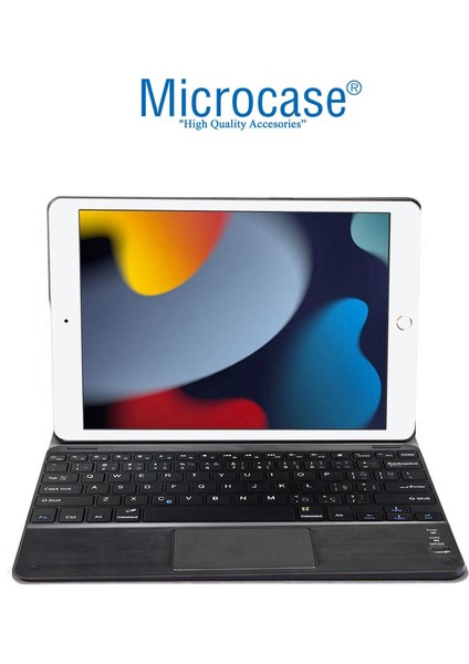 iPad 9.nesil 2021 10.2 Bluetooth Touchpad Klavye+Standlı Kılıf Bkk5