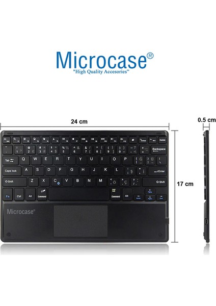 iPad 9.nesil 10.2 Bluetooth Touchpad Klavye+Mouse+Standlı Kılıf Bkk7