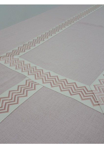 Antik Lüx Jakar Bordürlü Keten Kumaş Pudra Masa Örtüsü Dikdörtgen 160x230 cm - 1131 modelleri