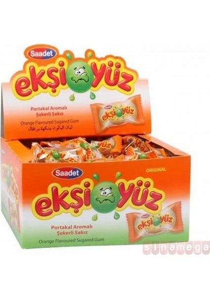 Ekşiyüz Sakız (Tutti Frutti + Çilek + Portakal + Kola + Böğürtlen) 5 x 100'lü