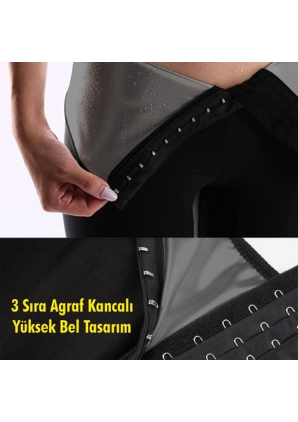 Thermal Giyim Agraflı Termal Sauna Tayt Siyah indirimleri