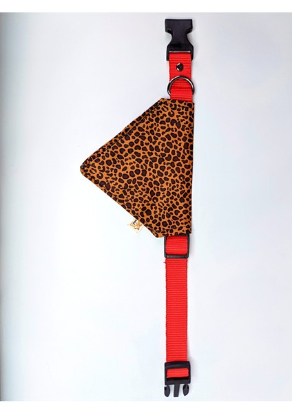 Leopard Fularlı Köpek Boyun Tasması