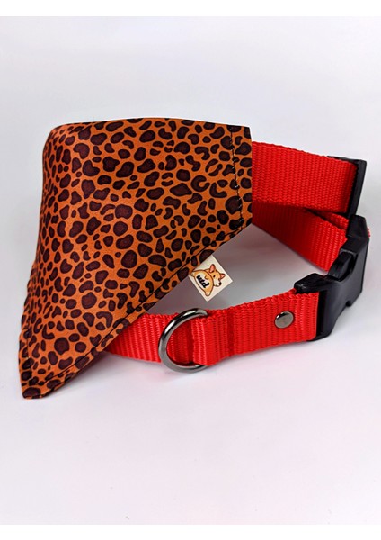 Leopard Fularlı Köpek Boyun Tasması
