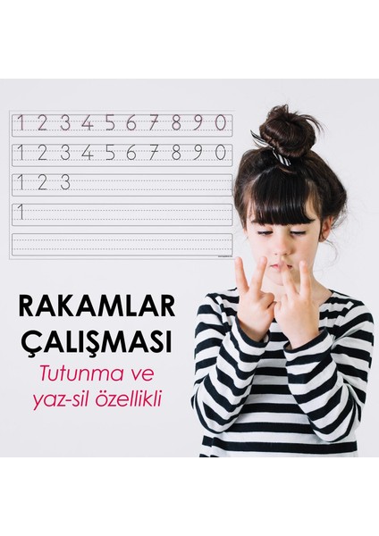 Rakam Çalışma Tablosu 56CM x 85CM + Kalem Hediye fiyatları